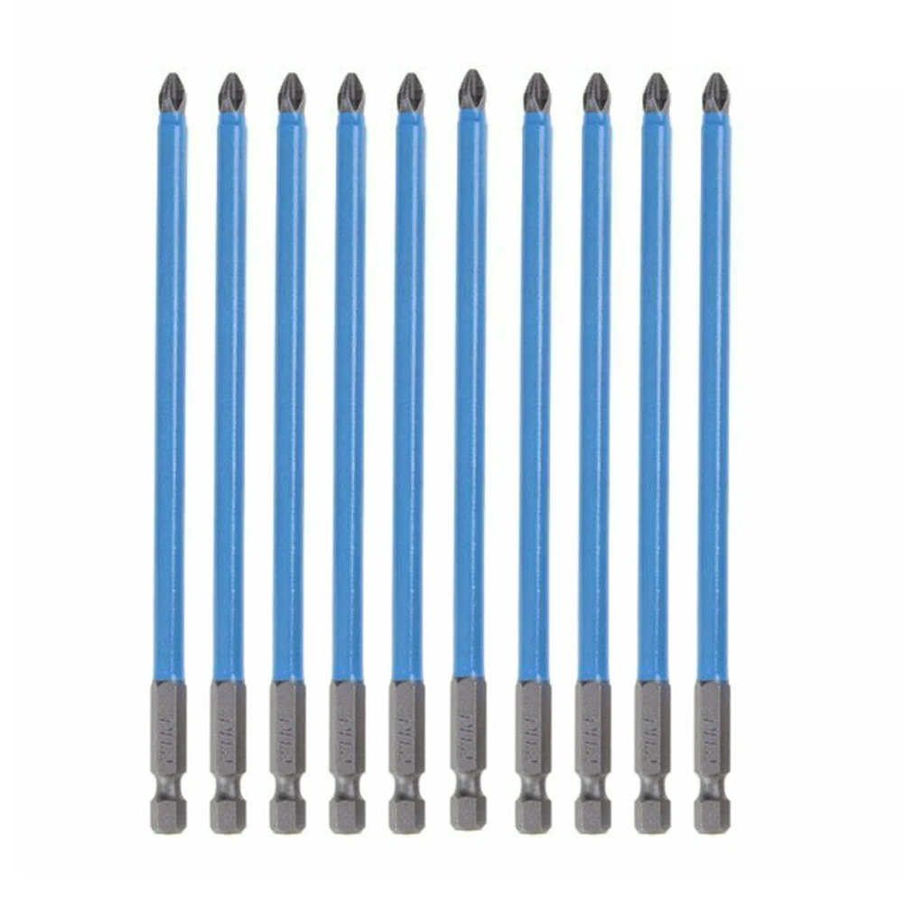 

10pcs 1/4" Hex Non-slip Magnetic PH2 Screwdriver Bits Set 150mm Long Reach Electric Exactness PH2 Single Head Power Tools