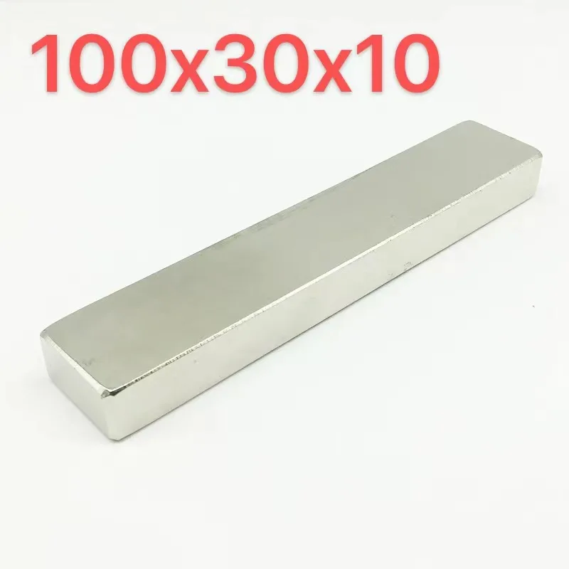 1 шт. N52 NdFeB блок 100x30x10 мм Большой сильный Неодимовый Постоянный магнит