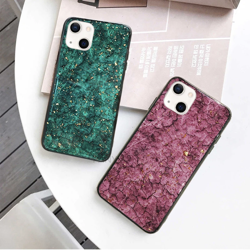 Модный чехол из золотой фольги с блестками для телефона iPhone 13 12 mini 11 Pro MAX XR X XS Max 7 8