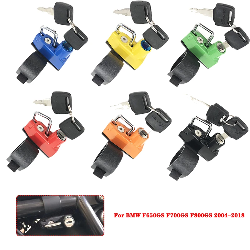 Держатель шлема для мотоцикла с антикражной системой на боковую защелку с 2 ключами для BMW F650GS F700GS F800GS 2004-2018 2015 2016 2017.
