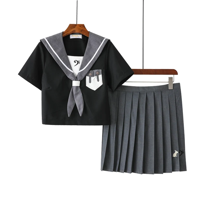 Японский Корейский матросский костюм кролик окунь школьница униформа Jk