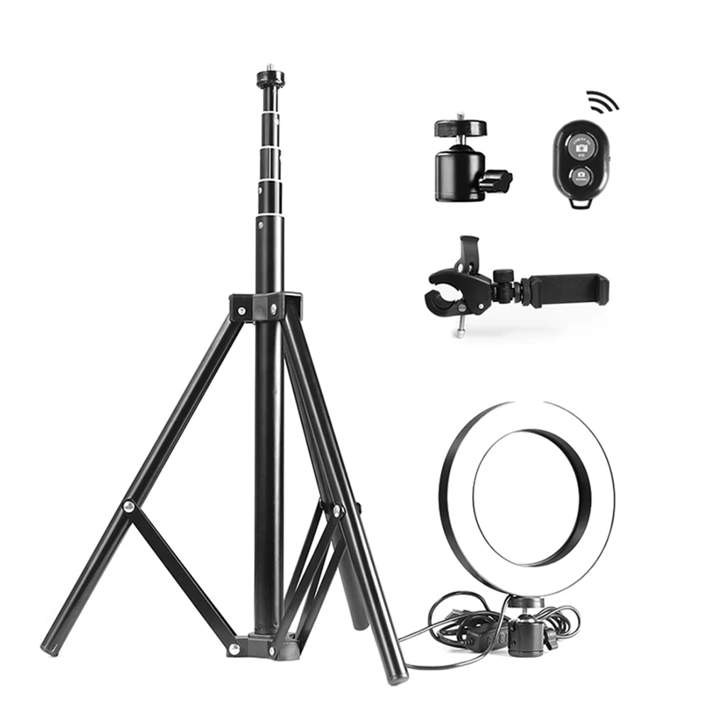 

Adjustable Brightness Red 16/20/26cm DC5V Mini LED Light Selfie Camera Lamp+ Light Stand 10 Levels for Live Show Taking Pictures