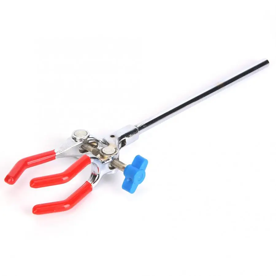 Регулируемая лабораторная подставка держатель зажим с тремя зубцами для