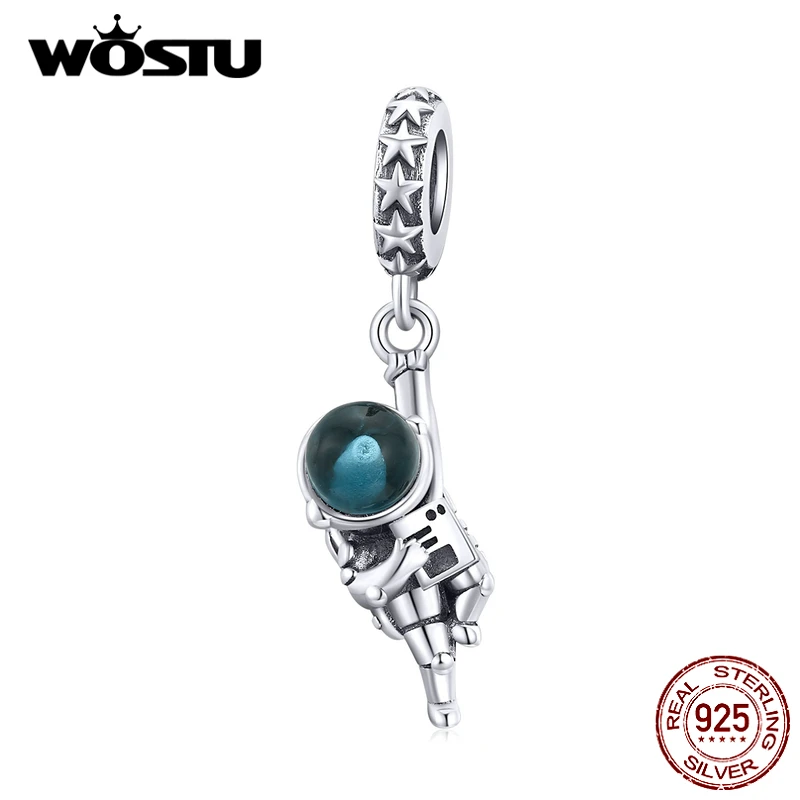 WOSTU 100% Стерлинговое Серебро 925 пробы Волшебная Шляпа амулеты циркониевые бусины