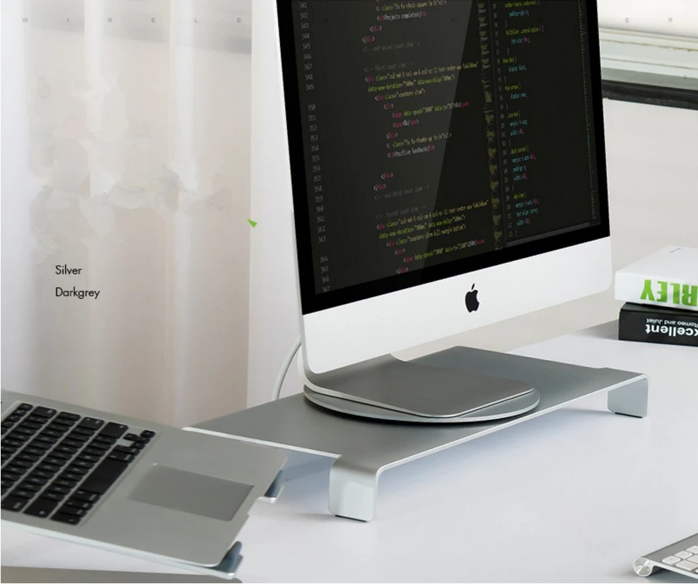 Вращающаяся на 360 градусов стальная подставка для монитора из алюминиевого