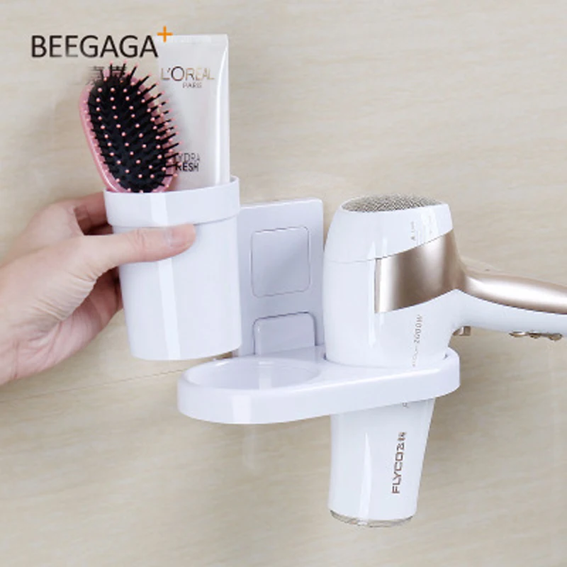 Ванная комната настенный пластиковый фен для волос Органайзер держатель Зубная