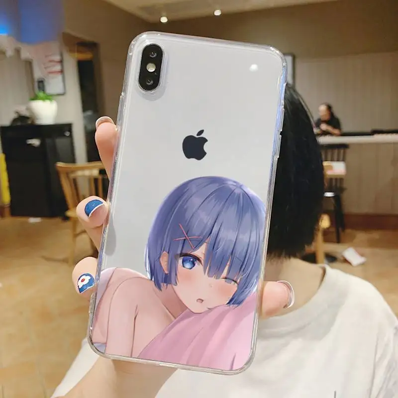 

Re Life in a different world zero Phone Cases Transparent soft For iphone 5 6 7 8 11 12 s c se plus mini x xs xr pro max shell