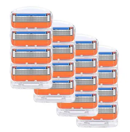 16 шт./кор. лезвие бритвы для мужчин уход за лицом 5 слоев Бритвенная кассета из