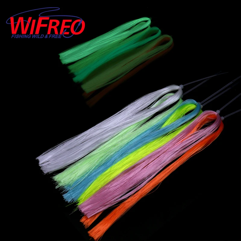 Wifreo 6 мешков для вязания мушек люминесцентный блесна из волокна EP светящийся
