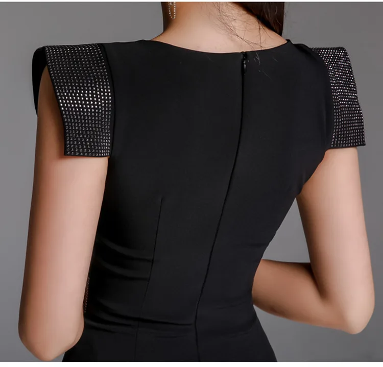 

2020 Round Neck Short Butterfly Sleeve High Waist Cocktail Dress Elegant Bodycon Office Work Party Dress Sukienka Koktajlowa