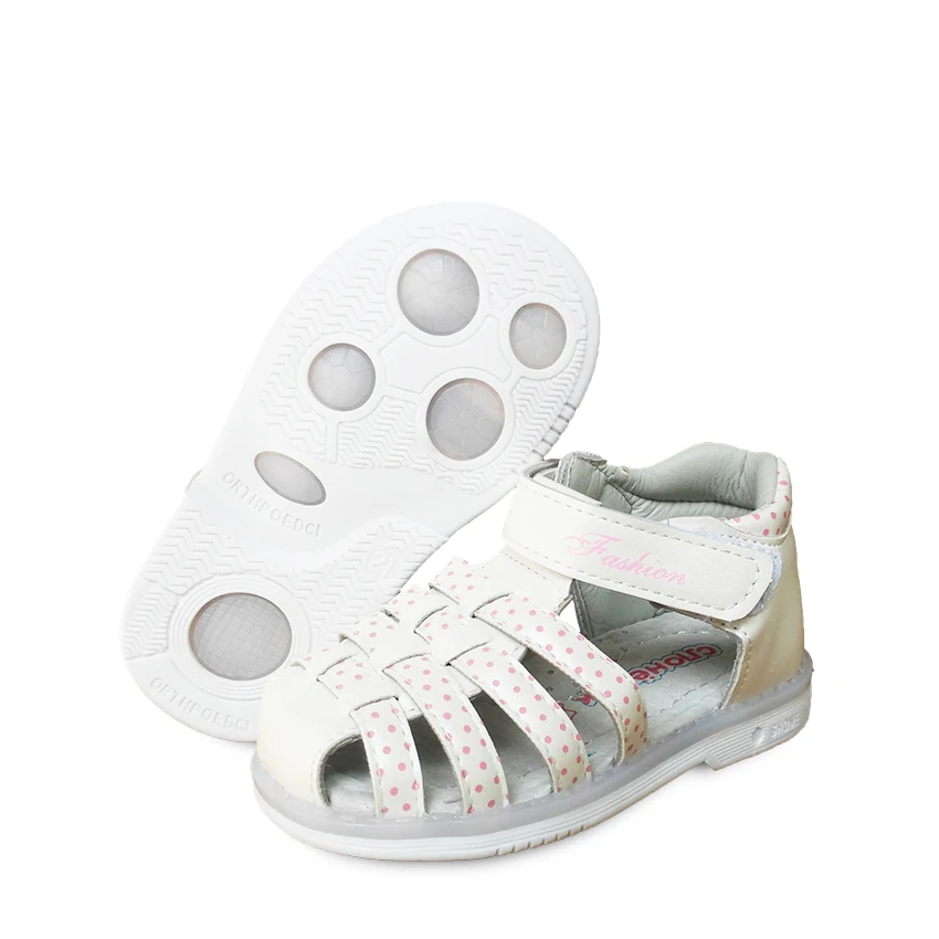 Новый дизайн 1 пара Детские ортопедические кожаные туфли обувь для отдыха