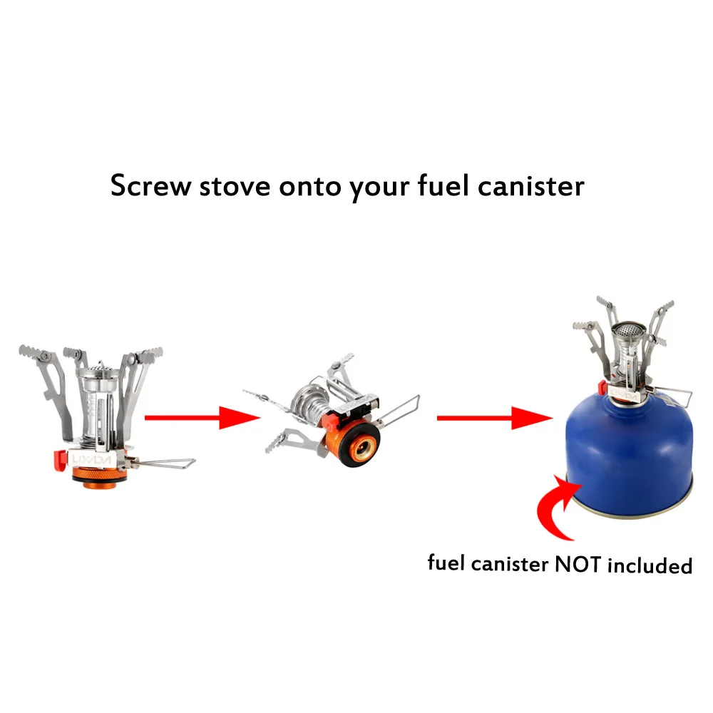 Lixada Туристическая газовая плита легкая карманная уличная мини-горелка для