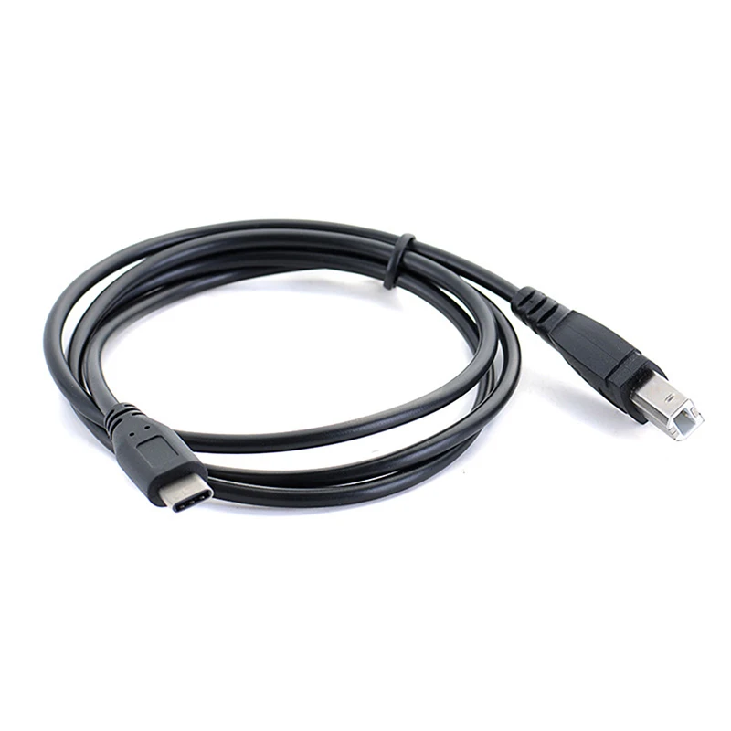 USB 2 0 Штекерный разъем типа C к B кабель для передачи данных сотового телефона