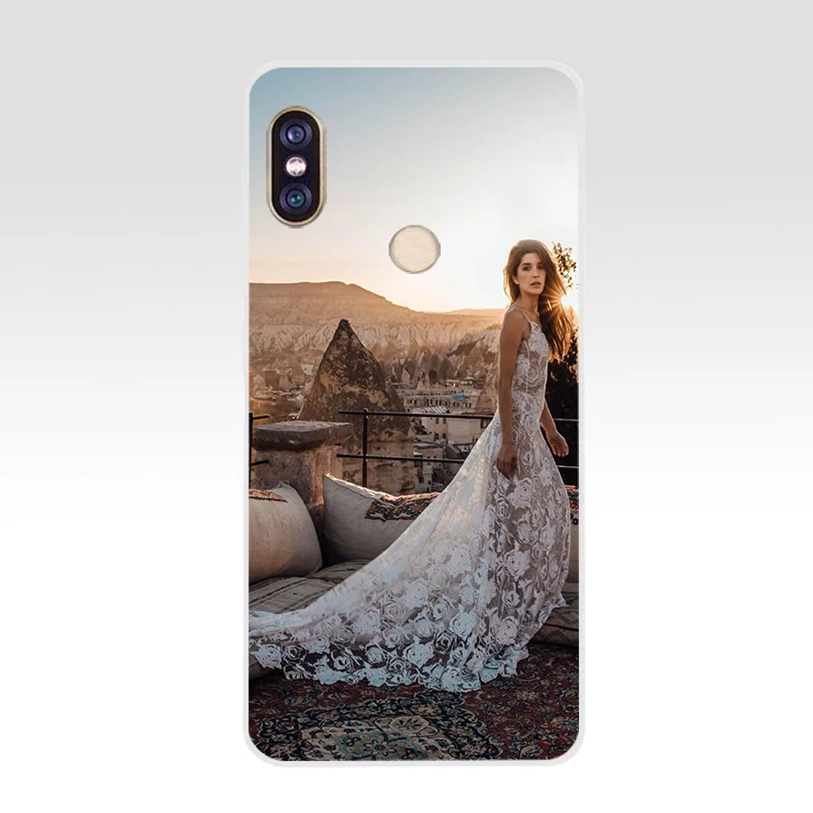 Роскошный чехол 208FG из мягкого силикона и ТПУ для девушек свадебное платье