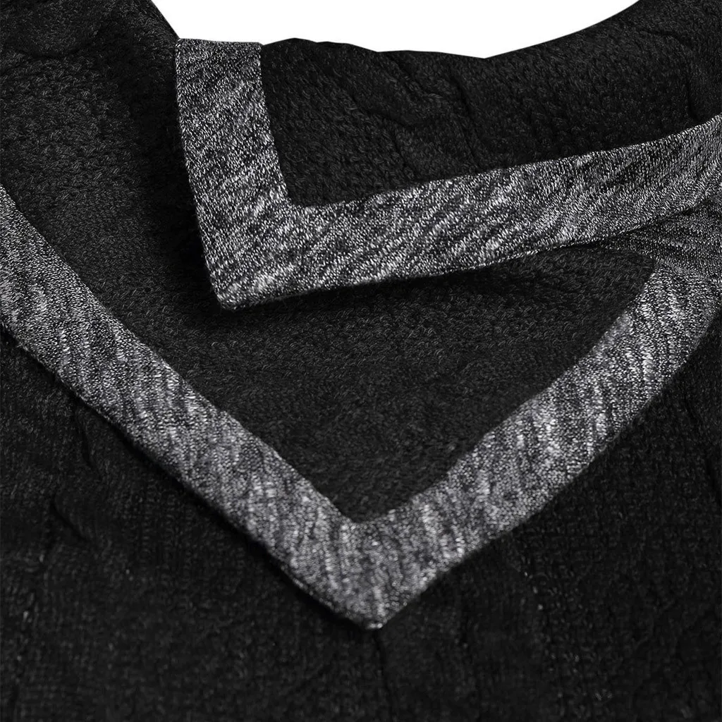 Стильный бар размера плюс 5XL зима Асимметричные пуговицы Топы туника свитер женский теплый длинный рукав вязаный пуловер свитера джемпер
