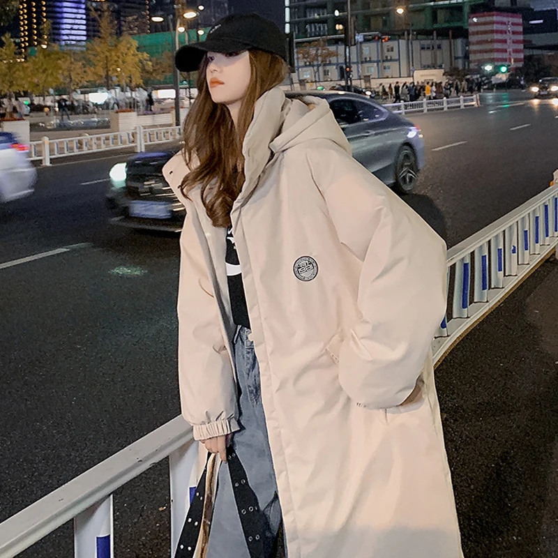 

2021 new winter jacket women thick warm down cotton mid-length jacket parka coat women casual loose Korean winter jacket women