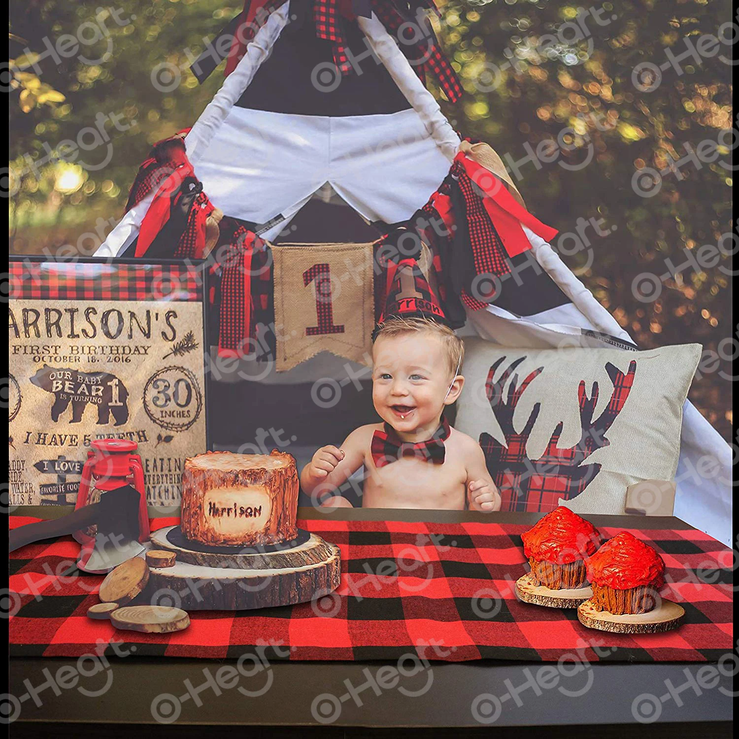 Хлопок мешковина буйвола плед настольная дорожка водонепроницаемый Реверсивный