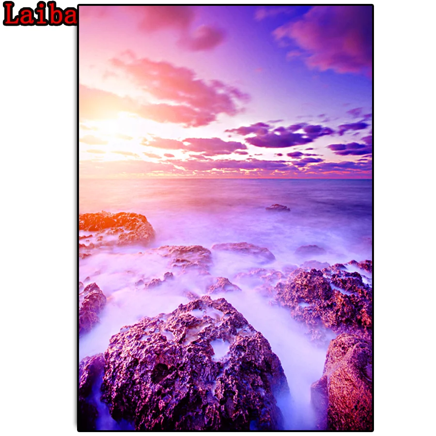 

DIY Diamond Embroidery landscape Full round drill Cross Stitch Painting Clouds Diamond Art Kit Holiday gift rhinestone puzzle