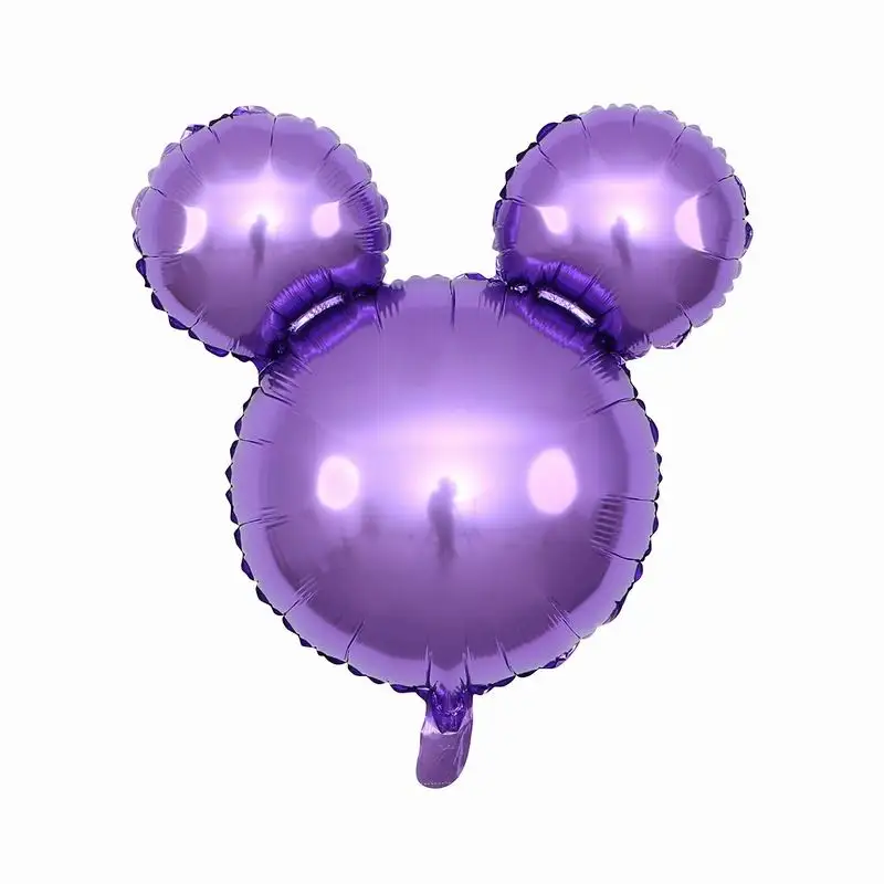light purple 24 дюйма с рисунком в виде Головы Микки Мауса, Алюминий Фольга воздушные шары Минни Мышь микки игрушки из мультфильмов детских празднований дня рождения тема вечерние украшения Globos - Цвет: light purple