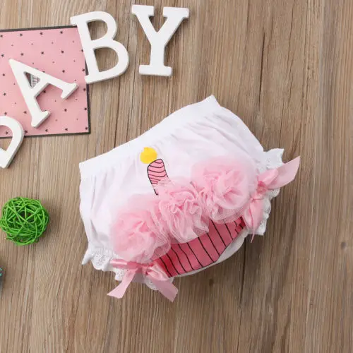 Новинка 2018 года шорты для новорожденных девочек с объемными цветами и рюшами