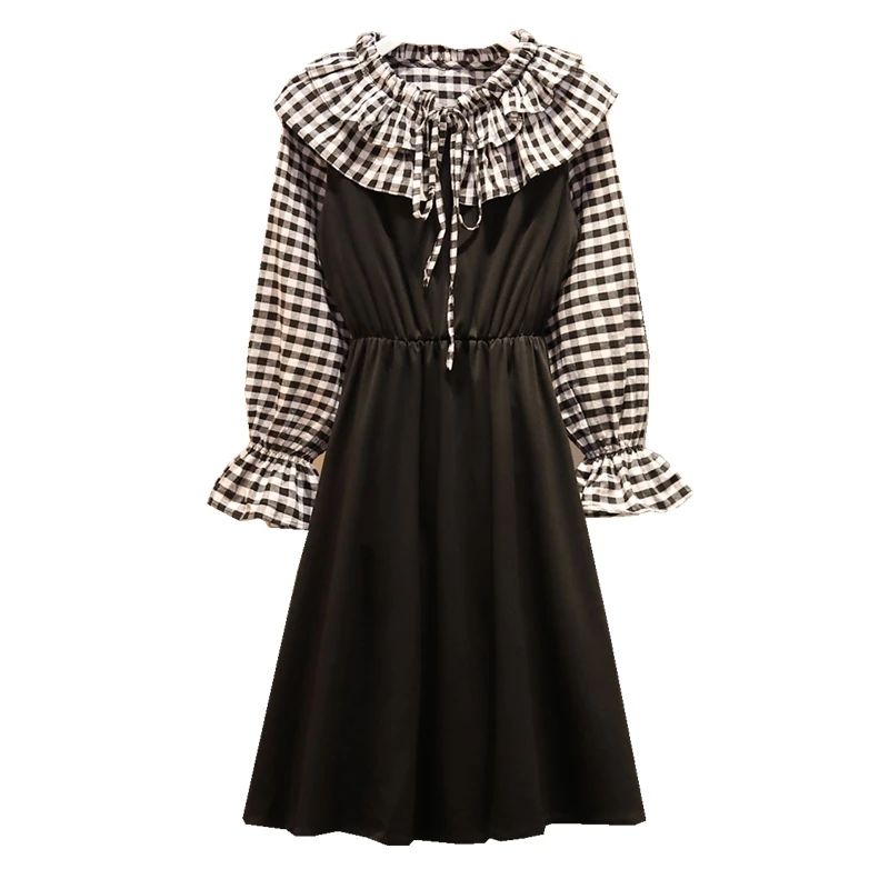 Women's Wear Fat Mm 2009 Autumn And Winter 200 Kinds Loose Cotton Chequered Shirt Kam Vest Skirt Suit |