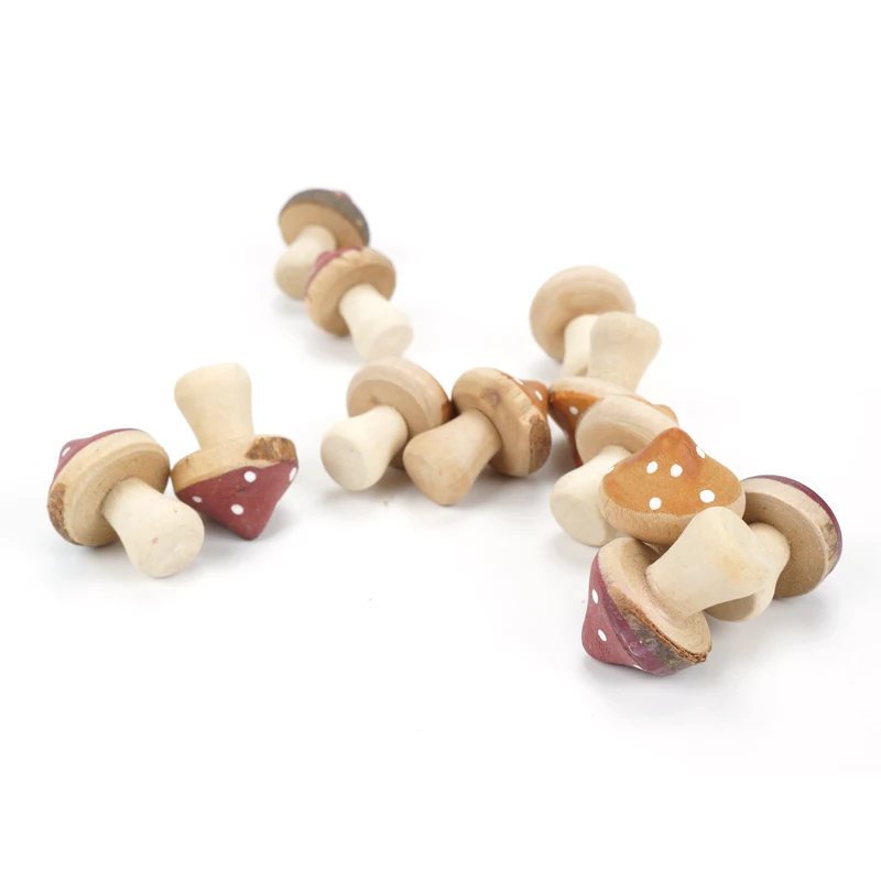 Деревянные грибы 12 шт. сказочные садовые украшения для дома сделай сам