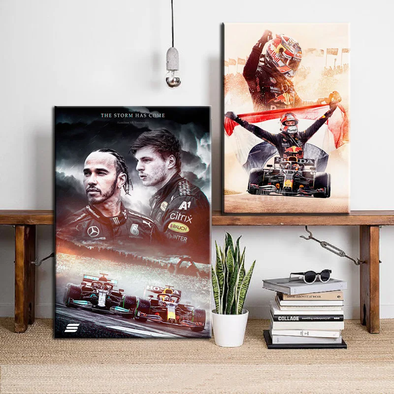 

Wall Art Canvas Formula 1 Max Racing Car Poster Print F1 Racing Team Picture Painting For Living Room HD Modern Home Decor