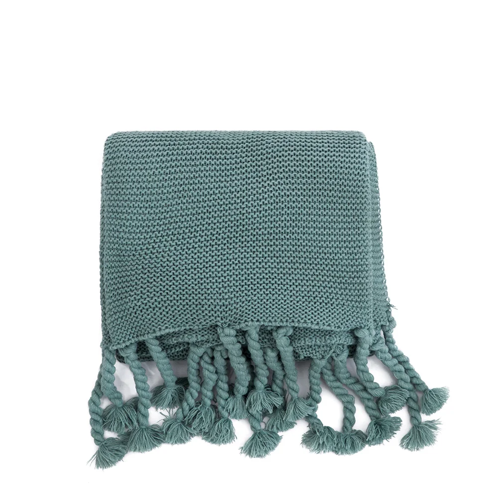 Нордический стиль домашний декор Кашемировое одеяло вязанное крючком офисное