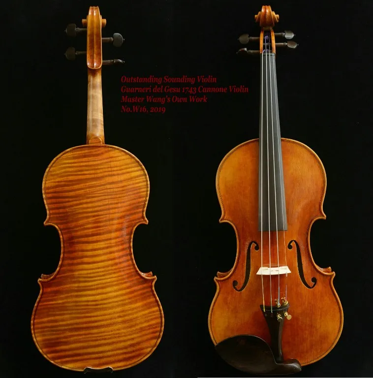 Настоящая фотография выдающаяся скрипка Guarneri 1743 cannon скрипка Maste's Own Work No. W16