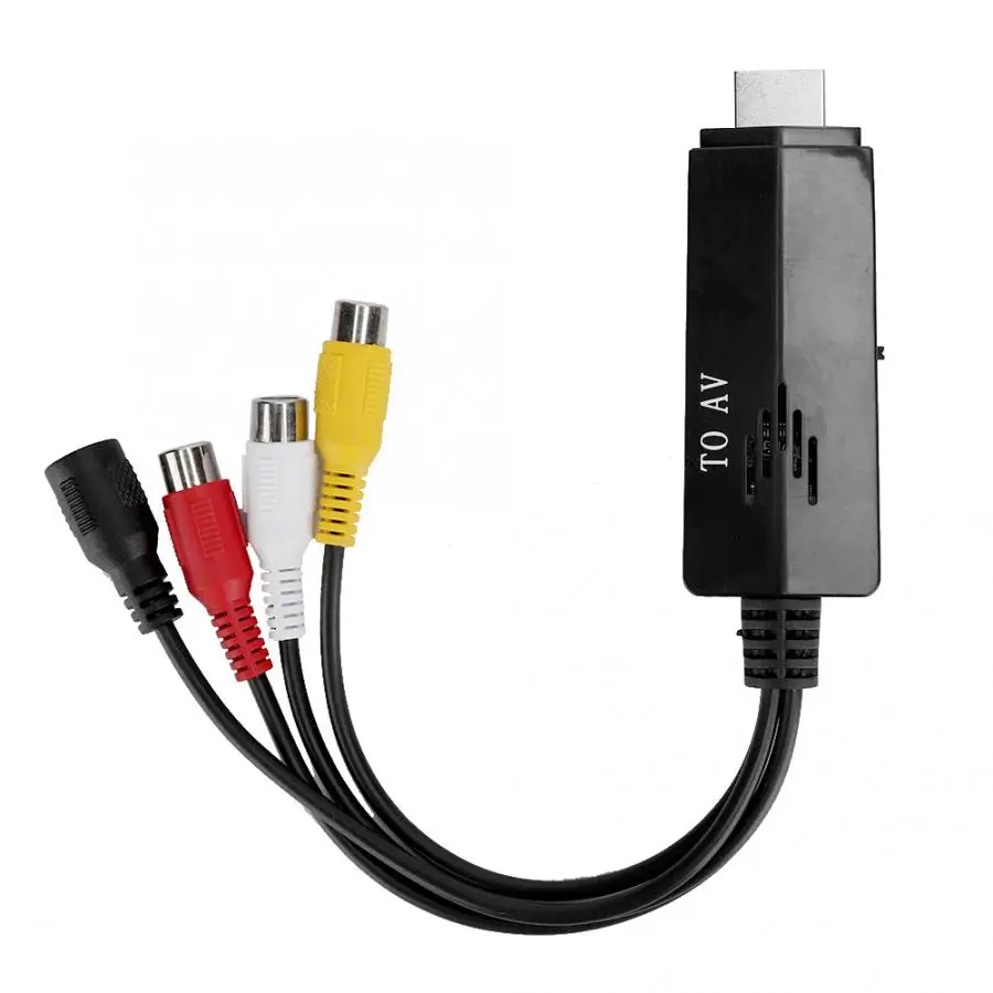 HDMI в AV HD видео конвертер адаптер папа-мама кабель для ТВ VHS Видеомагнитофон DVD
