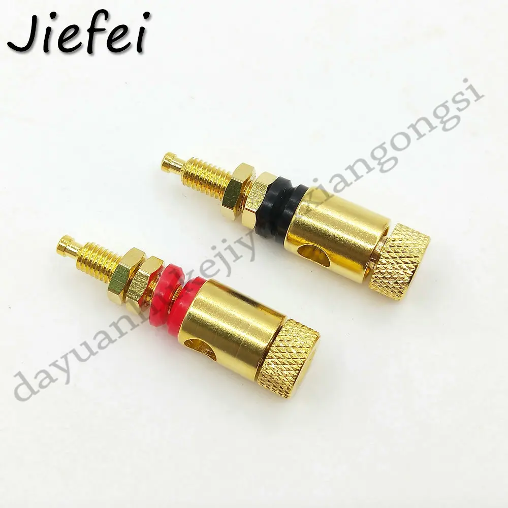 4 50 шт. Штекерный разъем типа банан мм Клеммная колодка из латуни и золота для
