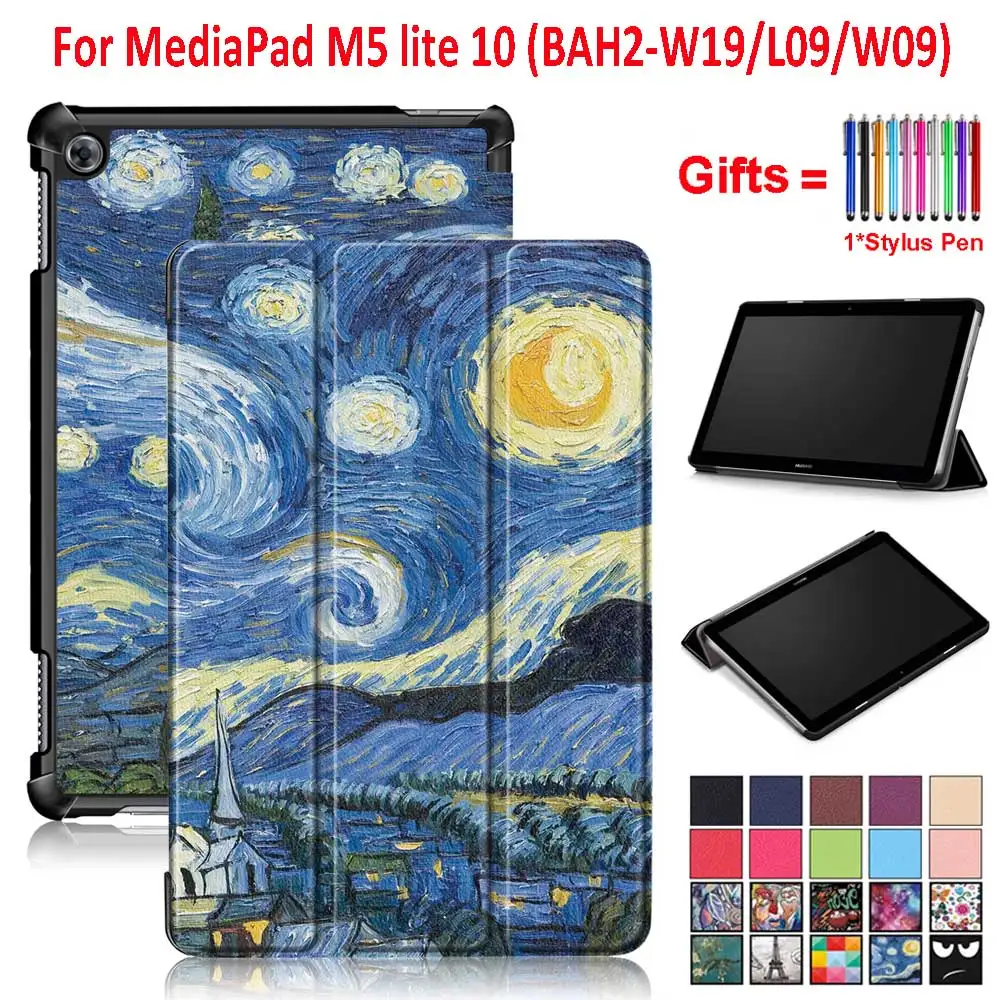 Для Huawei MediaPad M5 Lite 10 чехол 1 ''планшет BAH2 W19/L09/W09 тонкий кожаный с магнитным замком