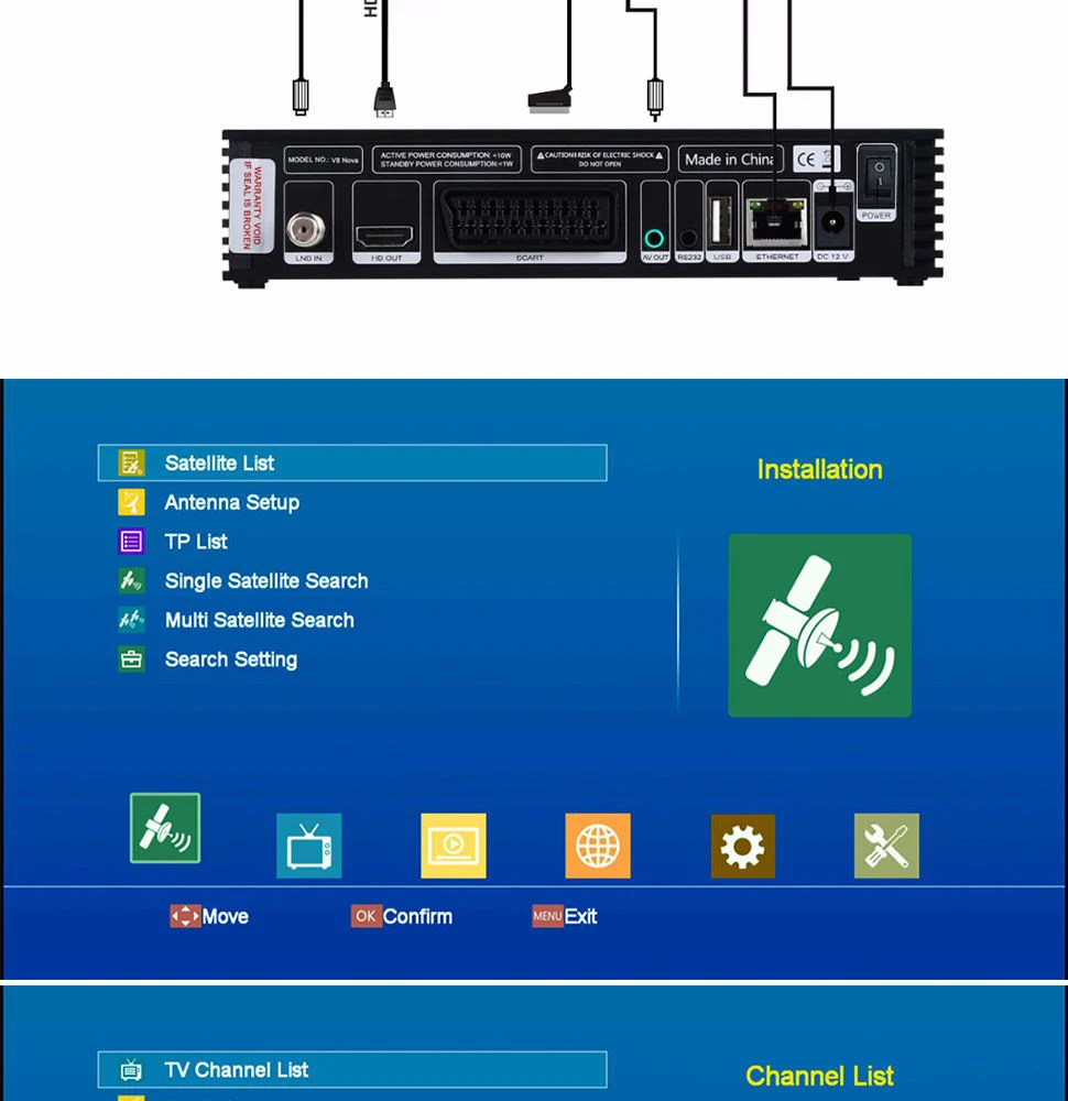 GTMedia V8 Nova спутниковый ресивер Full HD DVB-S2 Freesat спутниковый ресивер бесплатно 1 год Европа 7 кабельных линий GTmedia V8 Nova
