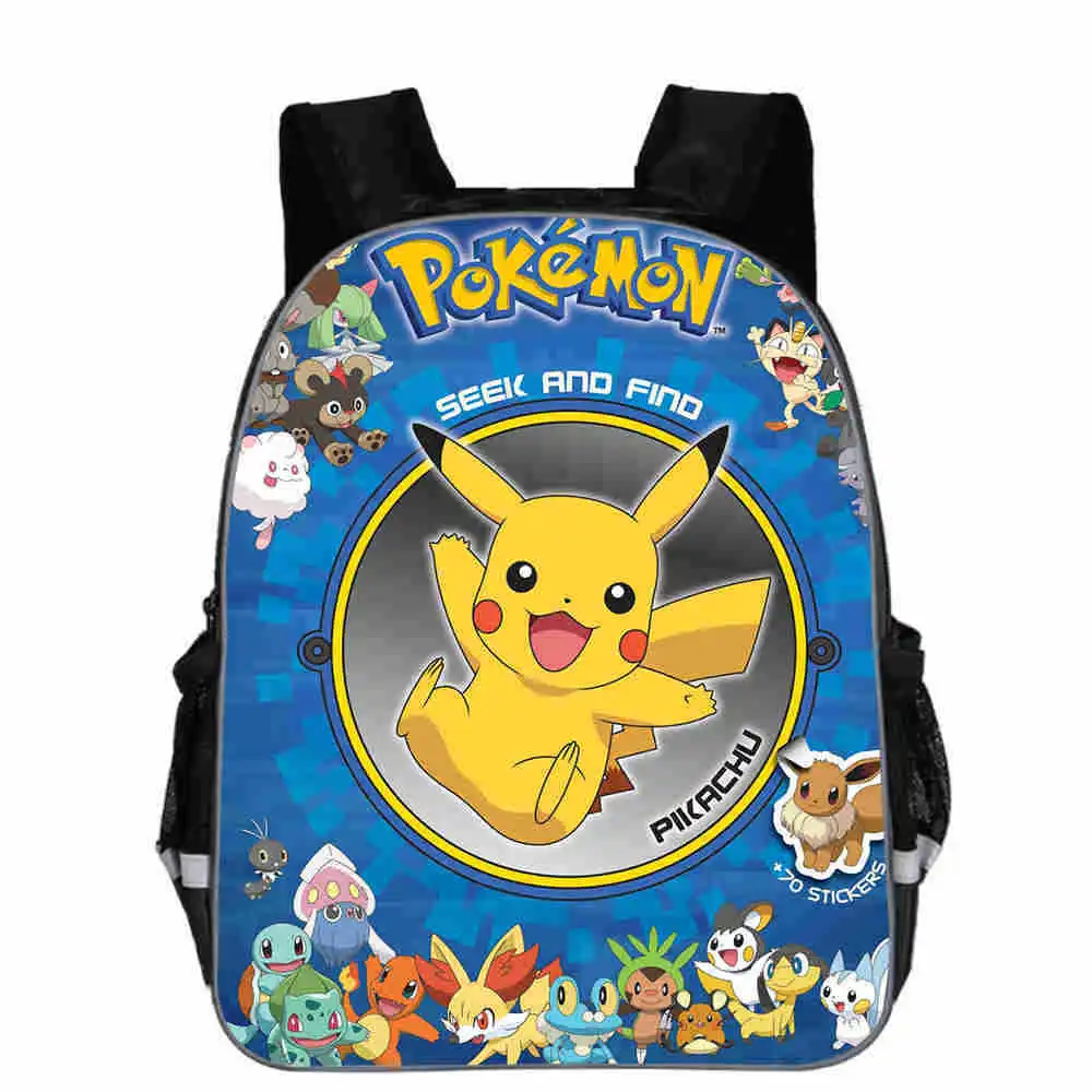 Аниме покемон косплей Рюкзак Студенческая сумка Покемон го Пикачу Холст PU