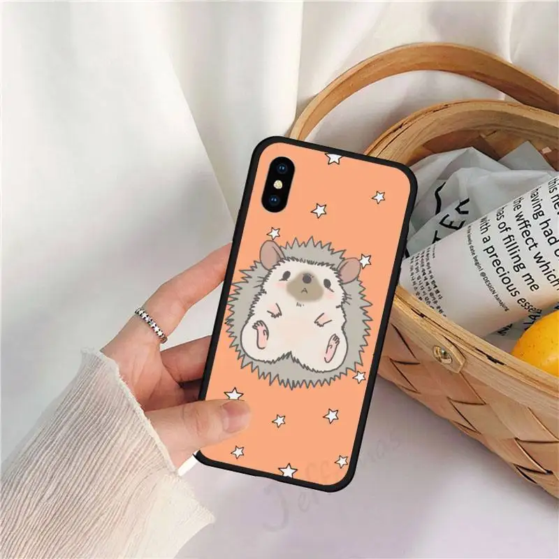 

Kawaii Hedgehog Heart cute animal Phone Case for iPhone 11 12 pro XS MAX 8 7 6 6S Plus X 5S SE 2020 XR