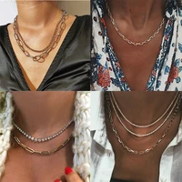 ywzixln bohemian vintage geometry choker rhinestones chain fashion necklaces jewelry for women elegant accessories n087