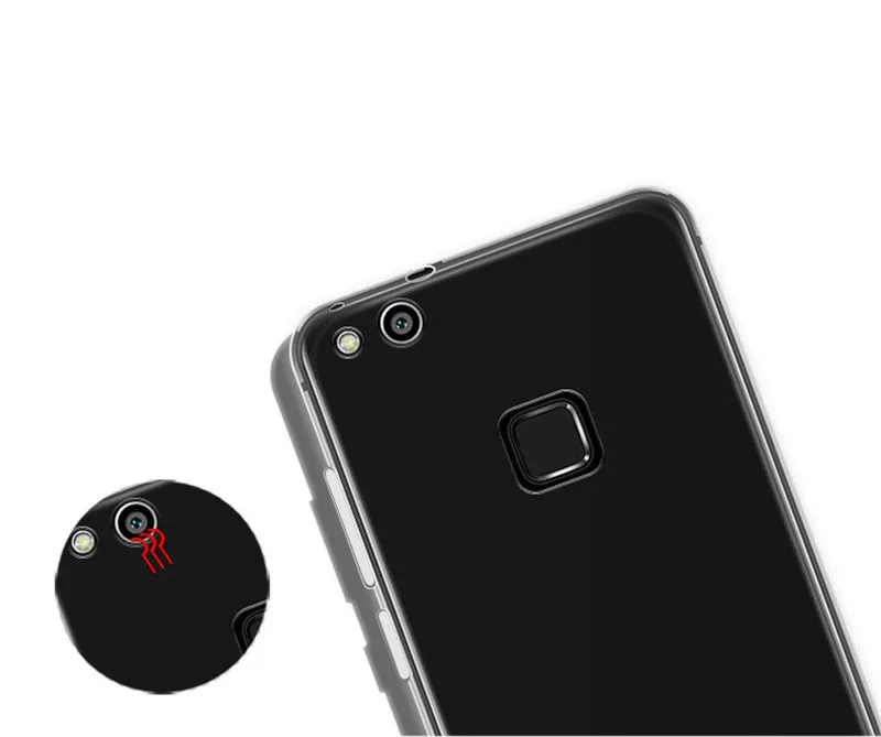 Ультратонкий Прозрачный чехол из ТПУ для Huawei P10 lite мягкий силиконовый с