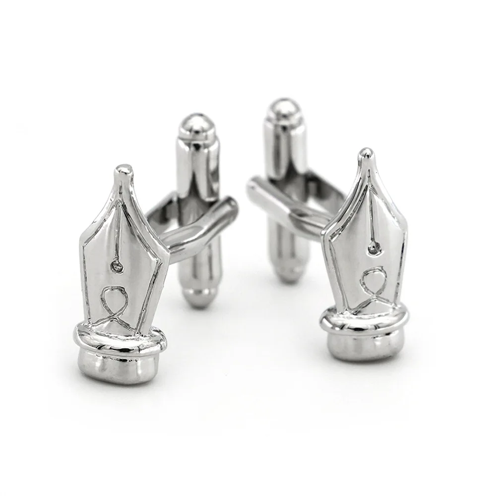 Модные забавные качественные запонки в виде ручки для мужчин ювелирные изделия