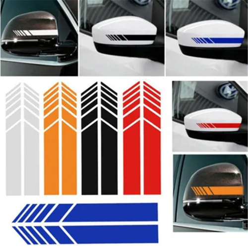 

​2Pcs/Lot Car Styling Auto SUV Vinyl Graphic Car Sticker Rearview Mirror Side Decal Stripe DIY Car Body Decals