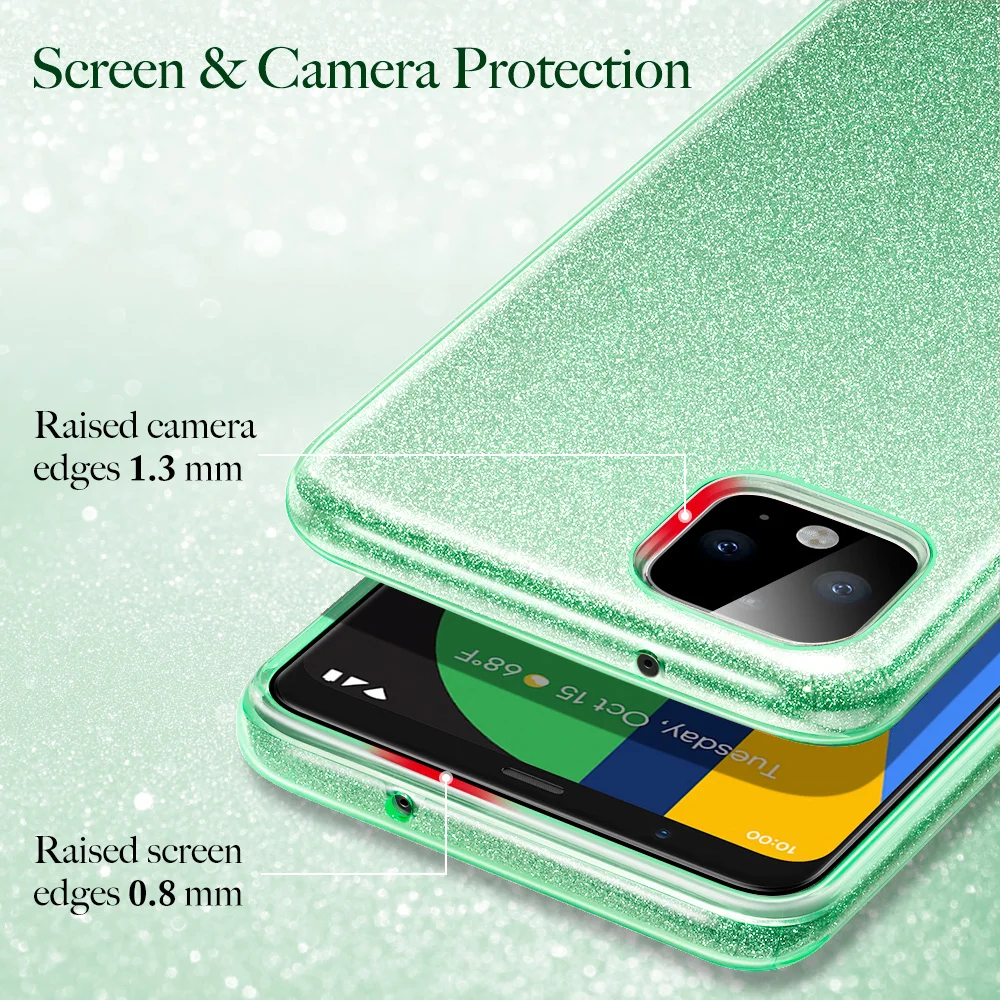 

ESR Bling Case for Google Pixel 4 XL Business Cover Shockproof Brand Rose Gold Green Shine Phone Case for Google Pixel 4XL 4 XL