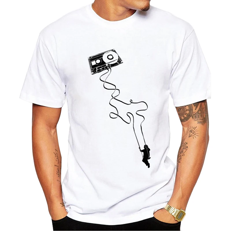 

TEEHUB Swing To The Music Printed Men T-Shirt Short Sleeve Tshirts Fashion Street t shirts Cool Hipster Essential Tee