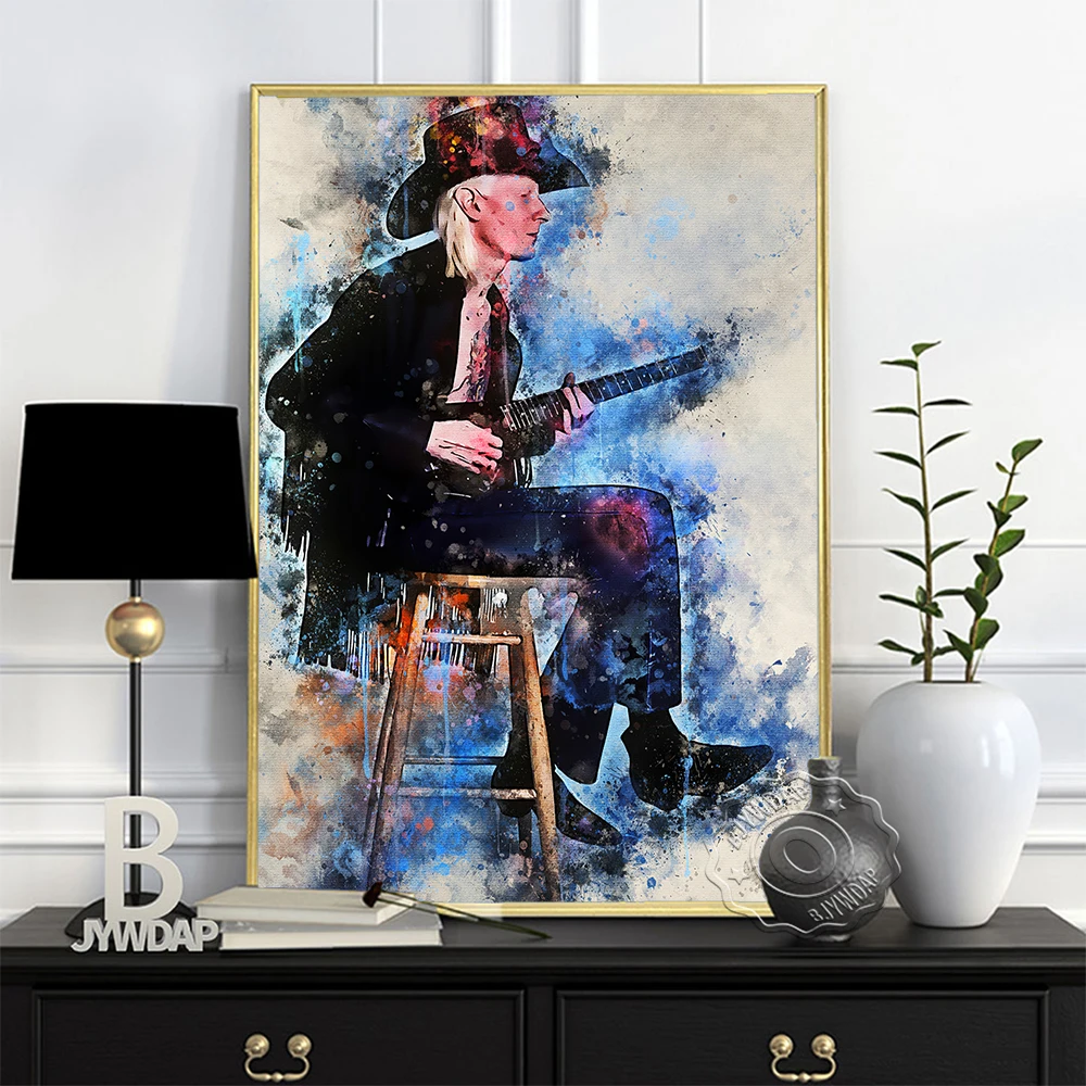 

Johnny Winter Singer Solo Guitarist Prints Poster American Singer Guitarist High Energy Blues Rock Fans Collect Wall Art Decor