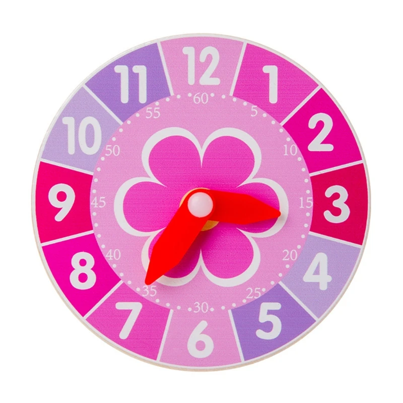 Деревянные часы в форме цветной сортировки обучающее время обучающая игрушка