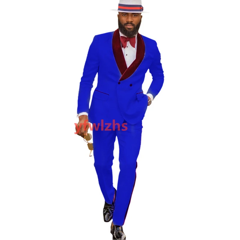 

New Arrival Embossing Groomsmen Shawl Lapel Groom Tuxedos Men Suits Wedding/Prom Best Blazer ( Jacket+Pants+Tie) D05