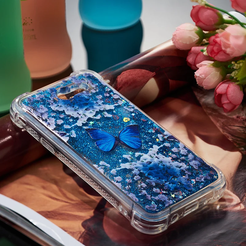 Shockproof Cases for Samsung Galaxy J3 J5 J7 2017 U.S Eu Version Quicksand Case Pattern Back Cover Shell | Мобильные телефоны и