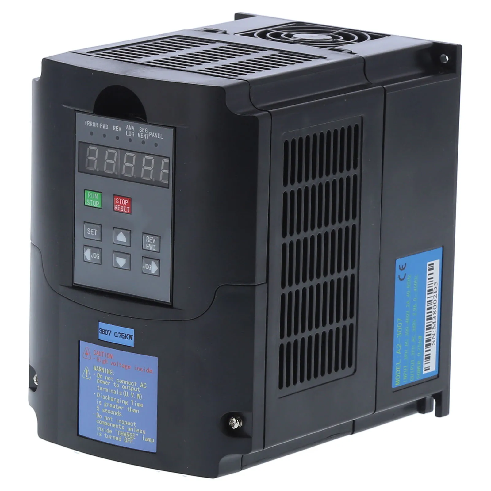 

Variable Frequency Drive Variable Frequency Drive Vector Inverter 3‑Phase Motor Control 0.75kw 380V Output A2‑3007