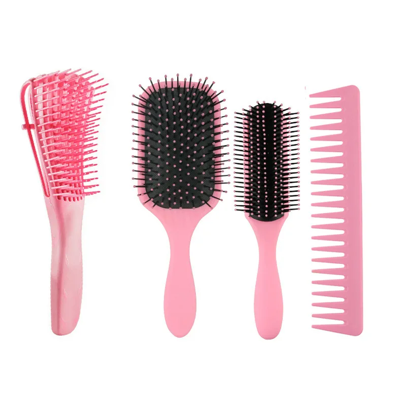 

Расческа для волос 4 шт./компл., расческа для распутывания волос, щетка для волос, аксессуары для парикмахерской, уход за волосами, инструмент...