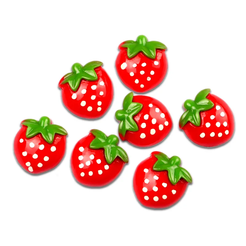 

20pcs 25x23mm Strawberry Resin Flatback Cabochon Jewelry Findings Scrapbooking For Jewelry Making Charms Pendants AccessoriesDiy