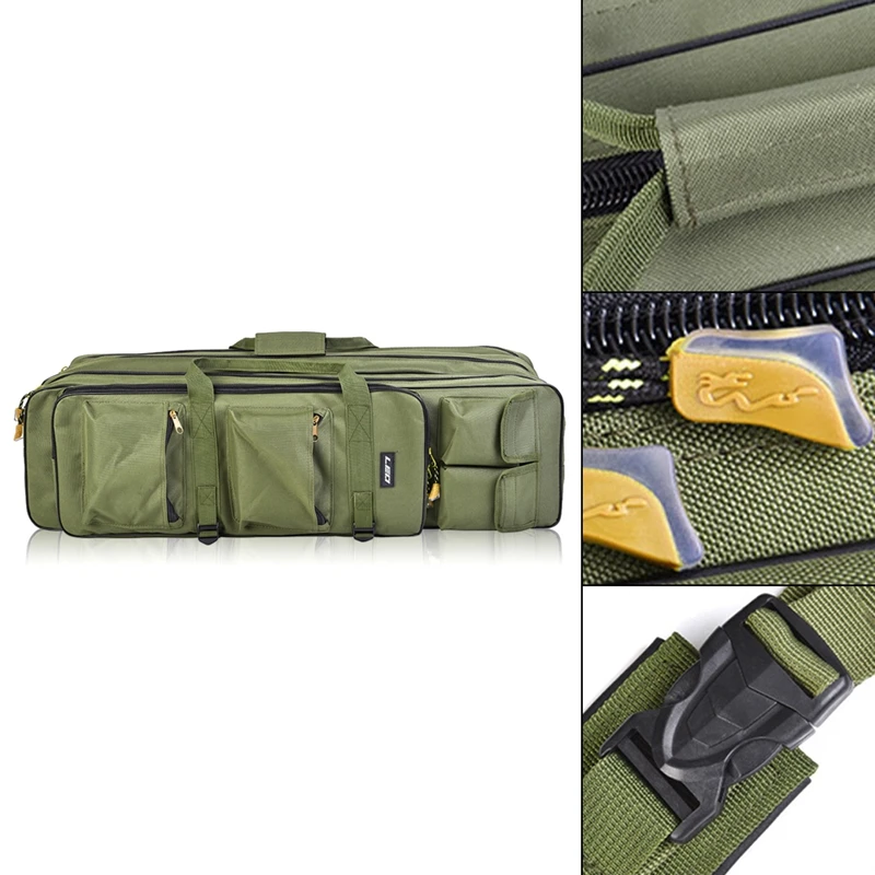 

Рыболовная Сумка LEO 80 см, трехслойная складная сумка на плечо для рыбалки, рюкзак для снаряжения, сумка для удочки