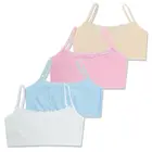 4 шт.лот, бюстгальтер для девочек хлопковое нижнее белье для подростков летний детский кружевной жилет уход за грудью для детей от 6 до 12 лет